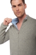 Cashmere & Yak men chunky sweater vincent silver azur blue chine s